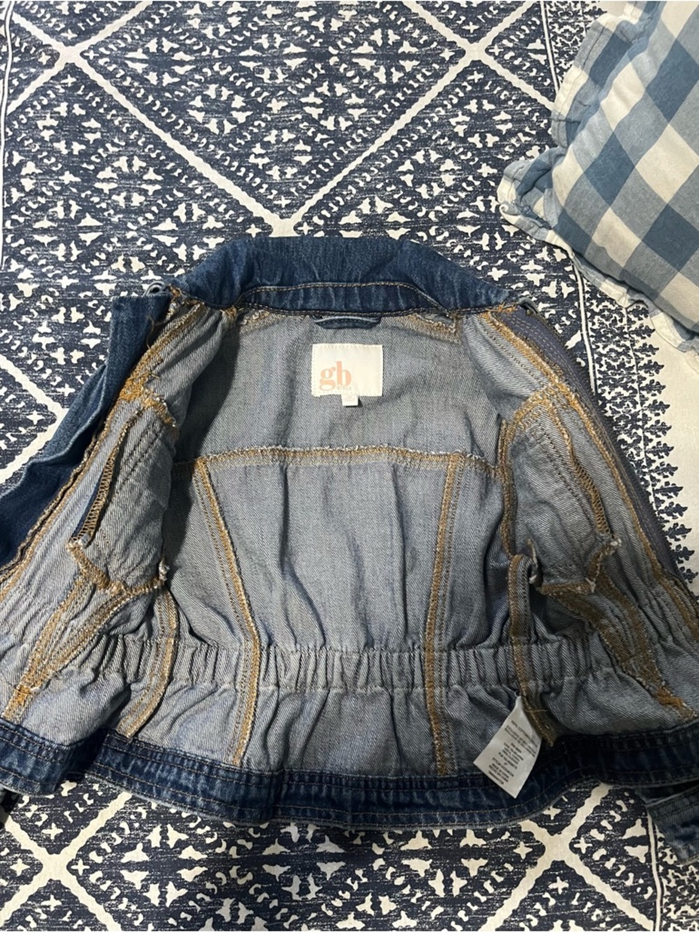 🎇 100% Cotton GB Girls Denim Blue Jean Jacket for Toddlers Size 3T 🧨🎆 - Picture 3 of 8